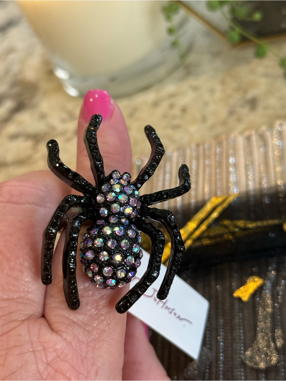 NEW Betsey Johnson
Halloween Purple Gem Spider Adjustable Cocktail Ring